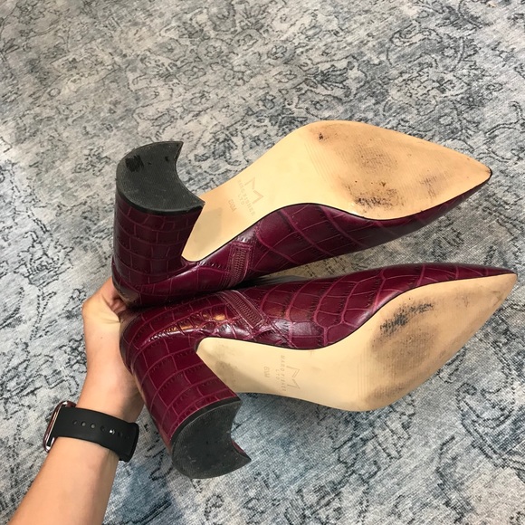 Burgundy Crocodile Bootie - Picture 7 of 10